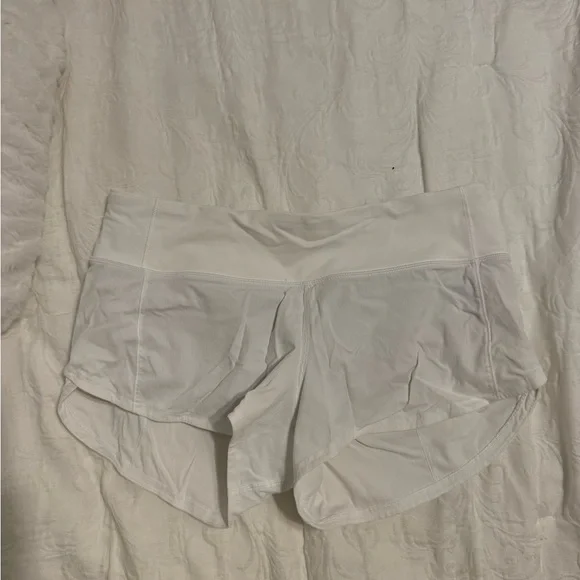 Lululemon Athletica White Athletic Shorts Lightweight Performance - Picture 2 of 5